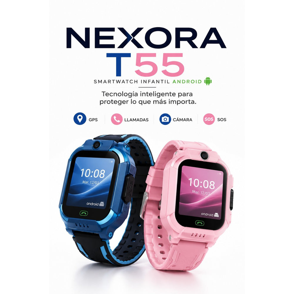 NEXORA Pro — Smartwatch Infantil con GPS, Llamadas, Camara y SOS 📱