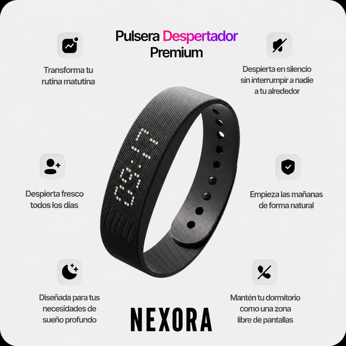 Pulsera Despertador de Vibración — Despertate Sin Hacer Ruido ⌚ 1