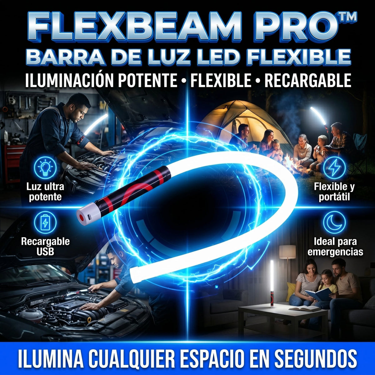 LumaFlex LED PRO — Barra de Luz Flexible Recargable (2x1) 💡 2