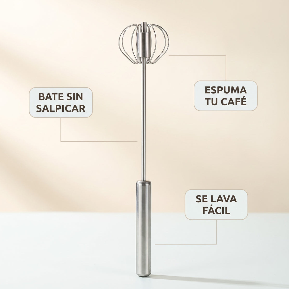 Batidor de Cocina de Acero Inoxidable — Bate Sin Esfuerzo (2x1) 🥚 2