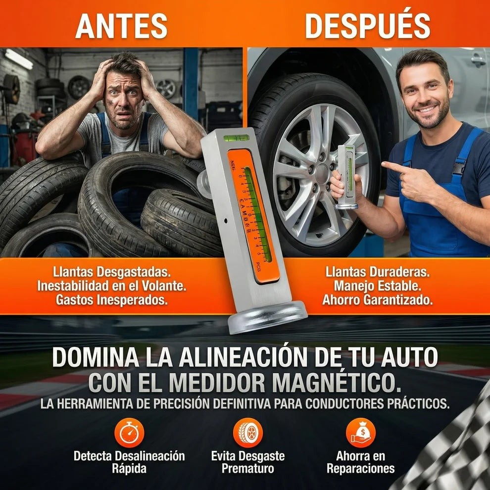 Medidor Magnético de Alineación de Ruedas — Camber en Minutos 🔧 — 3