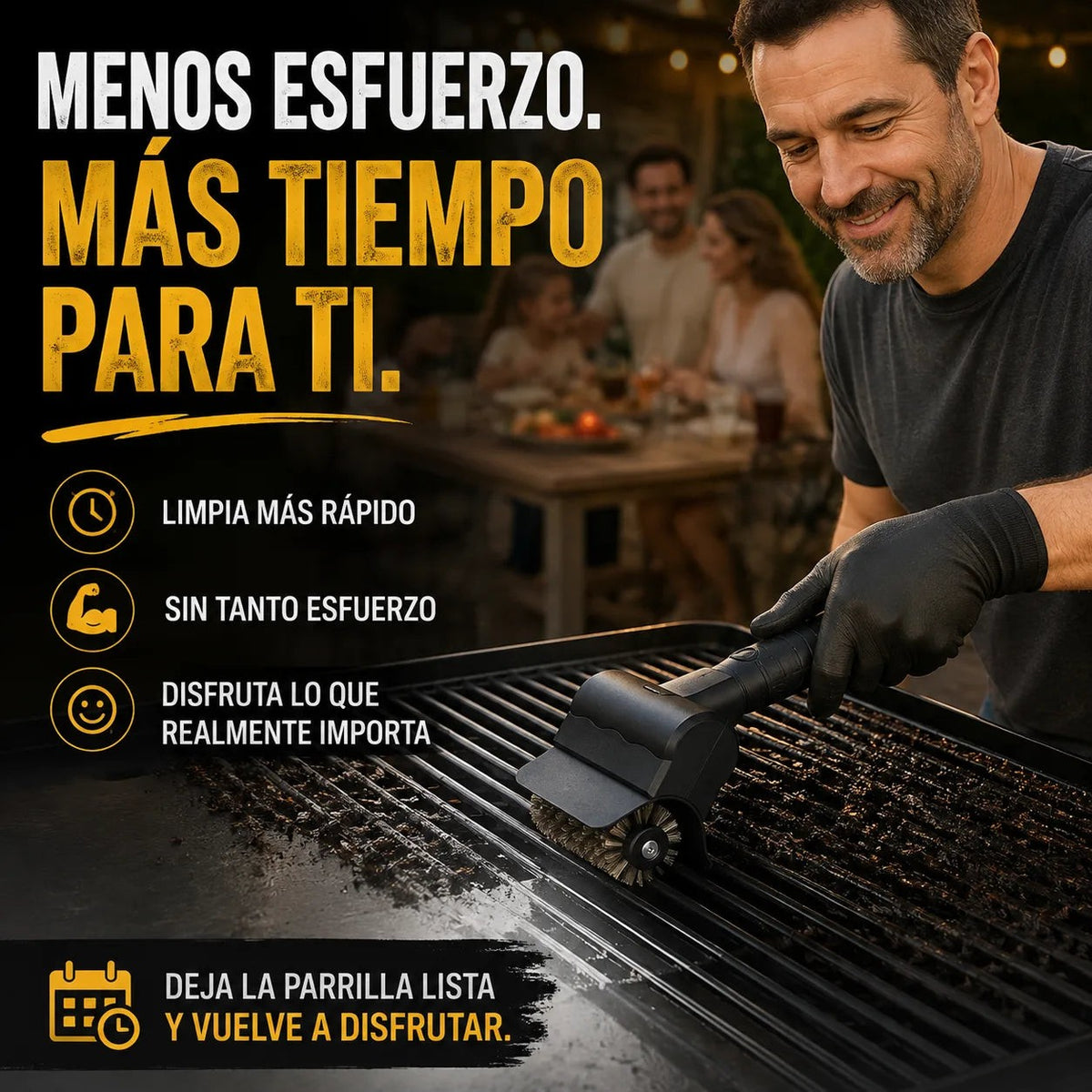 SpinClean Pro — Cepillo Eléctrico para Parrilla, 1.100 RPM 🔥 2