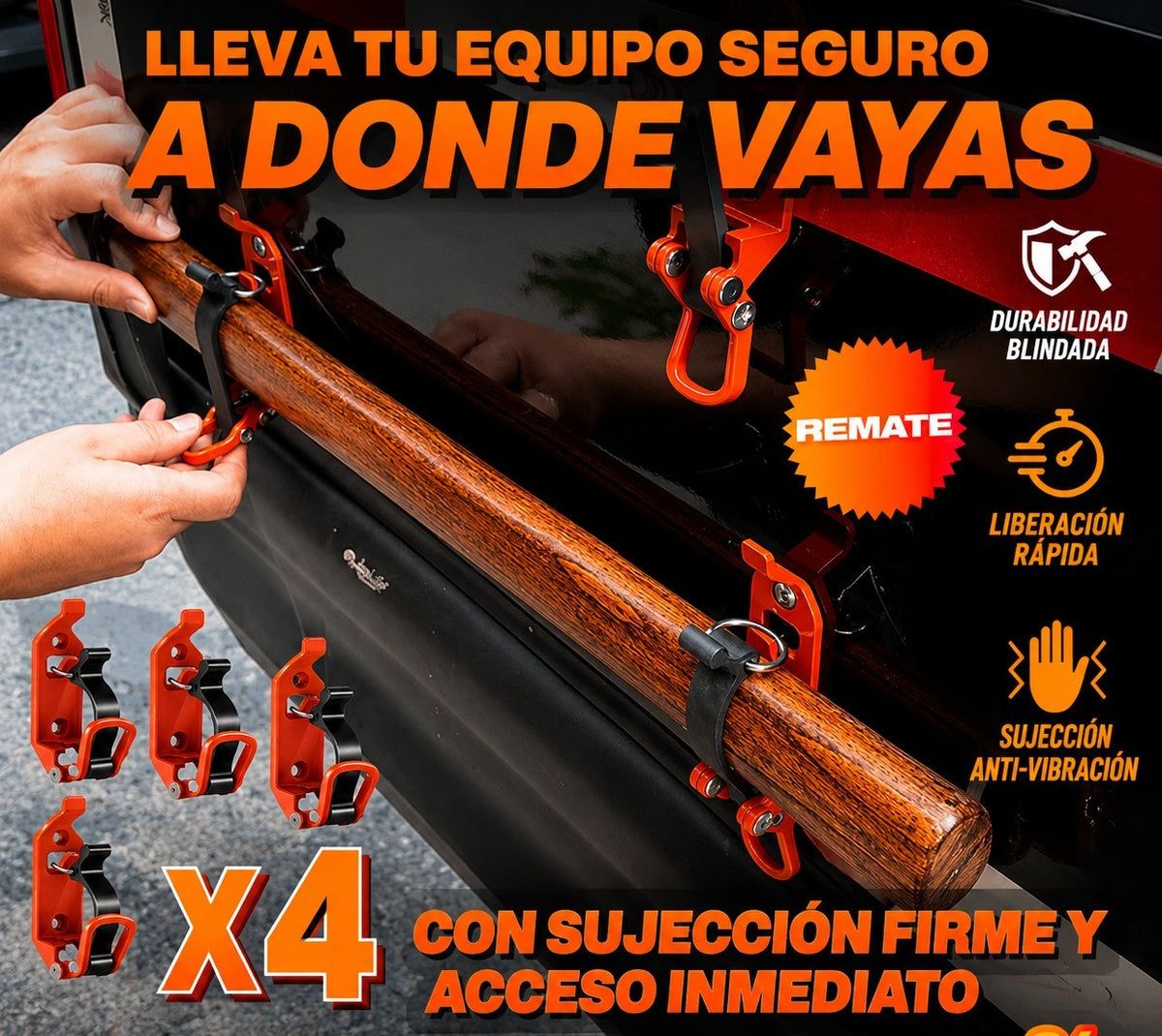 Set x4 Soportes de Liberación Rápida para Herramientas 🧰 — 4