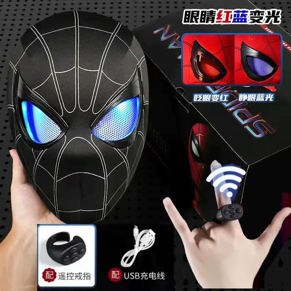 Máscara SpiderHero con Ojos LED Movibles — Control por Mentón 🕷️ — 4