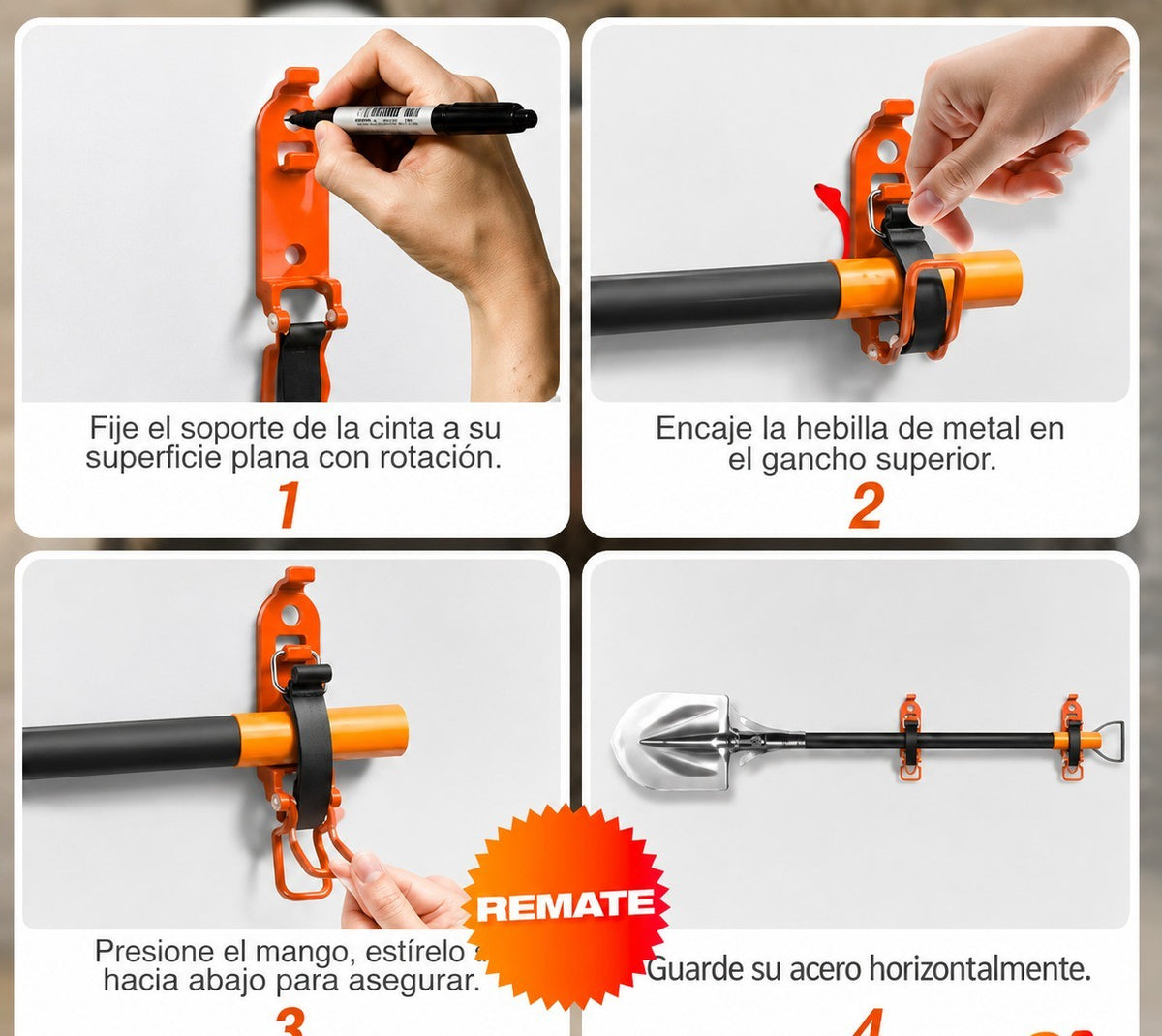 Set x4 Soportes de Liberación Rápida para Herramientas 🧰 — 5