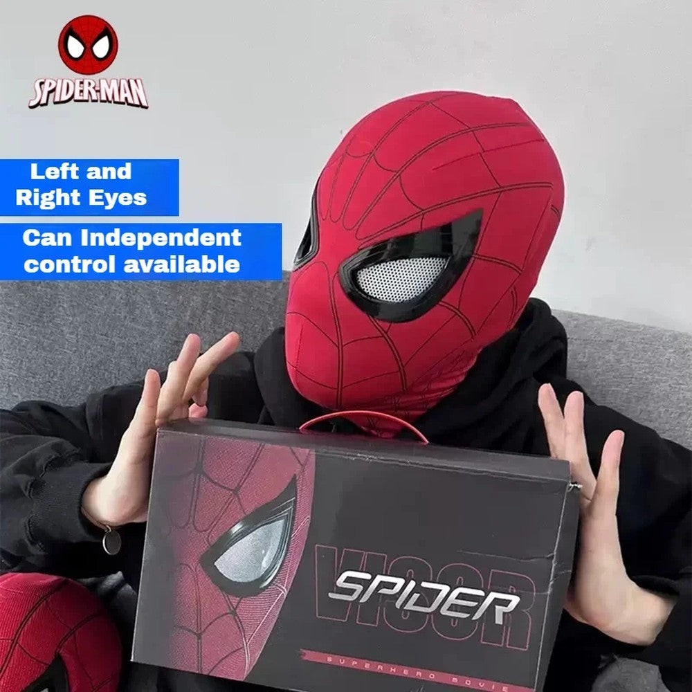 Máscara SpiderHero con Ojos LED Movibles — Control por Mentón 🕷️ — 5