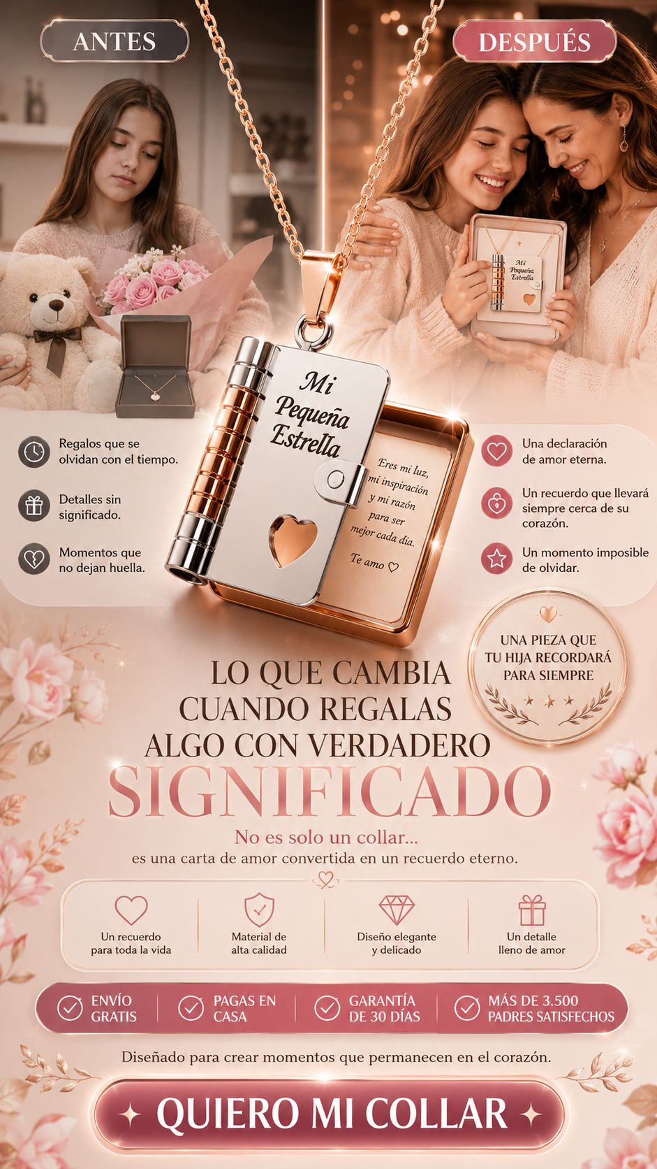 Collar con Mensaje para tu Hija — Un Recuerdo que Lleva Siempre