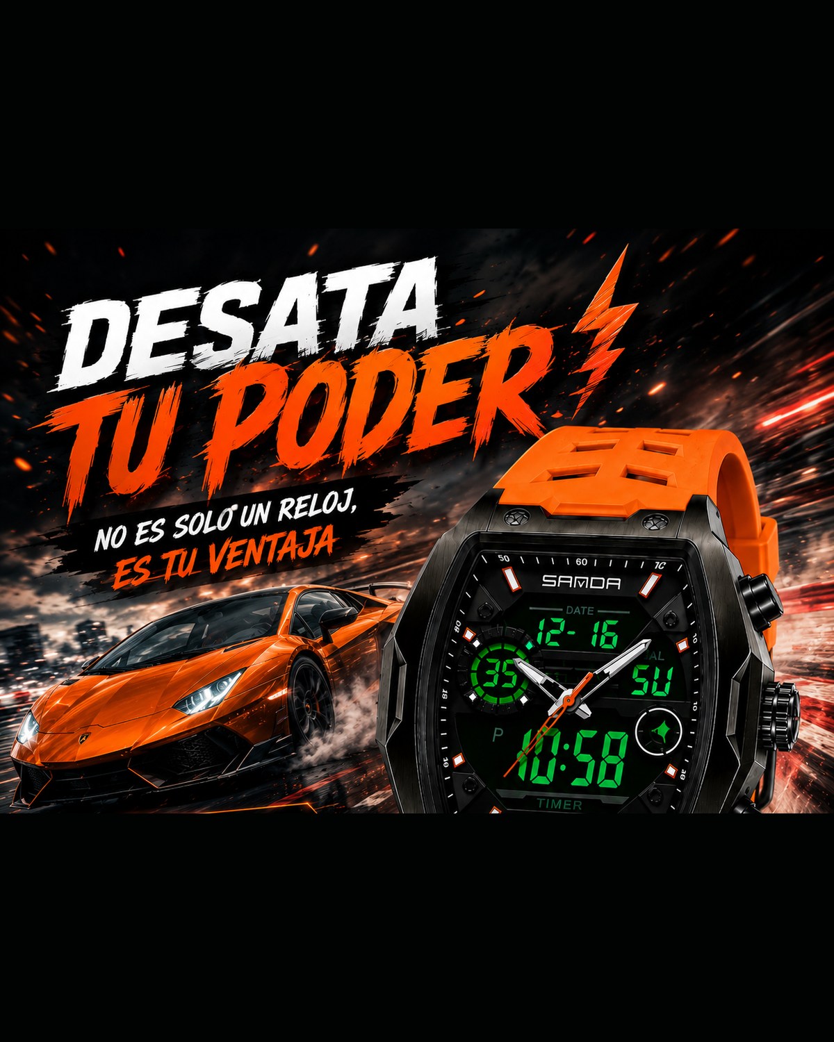 Reloj deportivo analógico y digital AD4