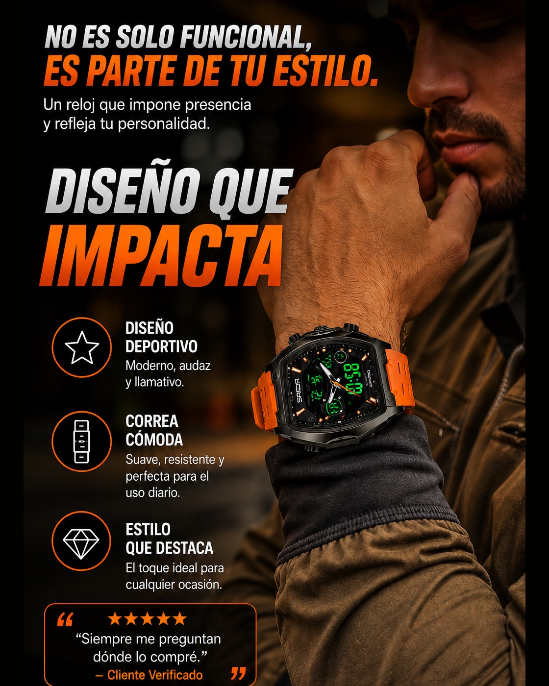 Reloj deportivo analógico y digital AD4