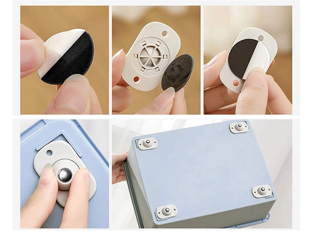 Mini Ruedas Giratorias 360° Autoadhesivas — Mové Todo Sin Esfuerzo