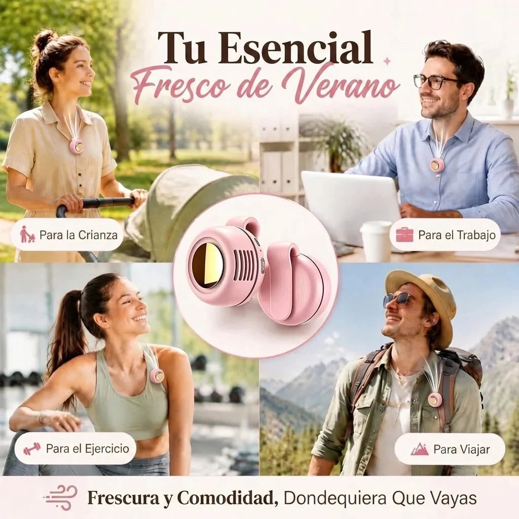 Mini Ventilador Portátil sin Aspas 360° — Manos Libres