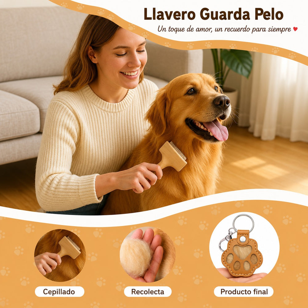 Huellita Eterna 2x1 — Llavero Guarda Pelo de tu Mascota · Un Recuerdo para Siempre 🐾