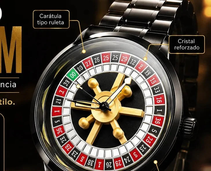 Reloj Casino Ruleta — Automático, Acero Inoxidable