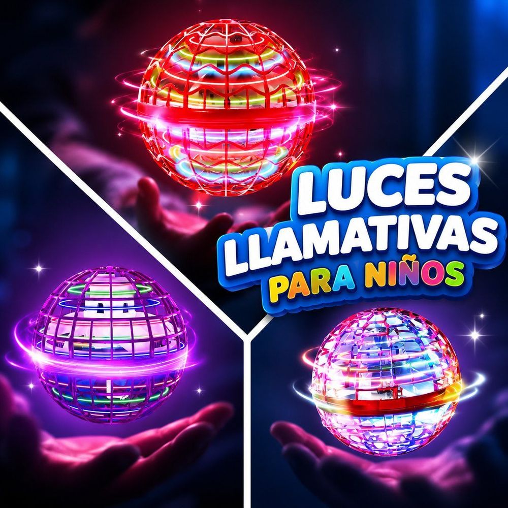 Pelota Voladora Spinner RGB — Vuelve a tu Mano, Luces LED ✨
