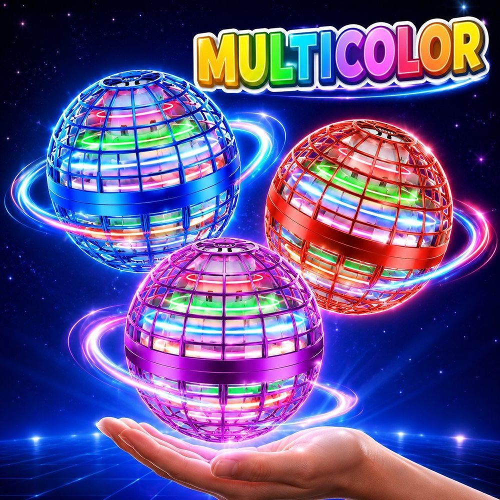 Pelota Voladora Spinner RGB — Vuelve a tu Mano, Luces LED ✨