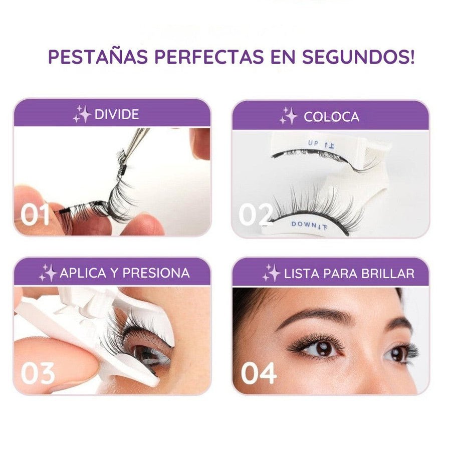 Pestanas Magneticas Reutilizables — Efecto 3D · Sin Pegamento 👁️
