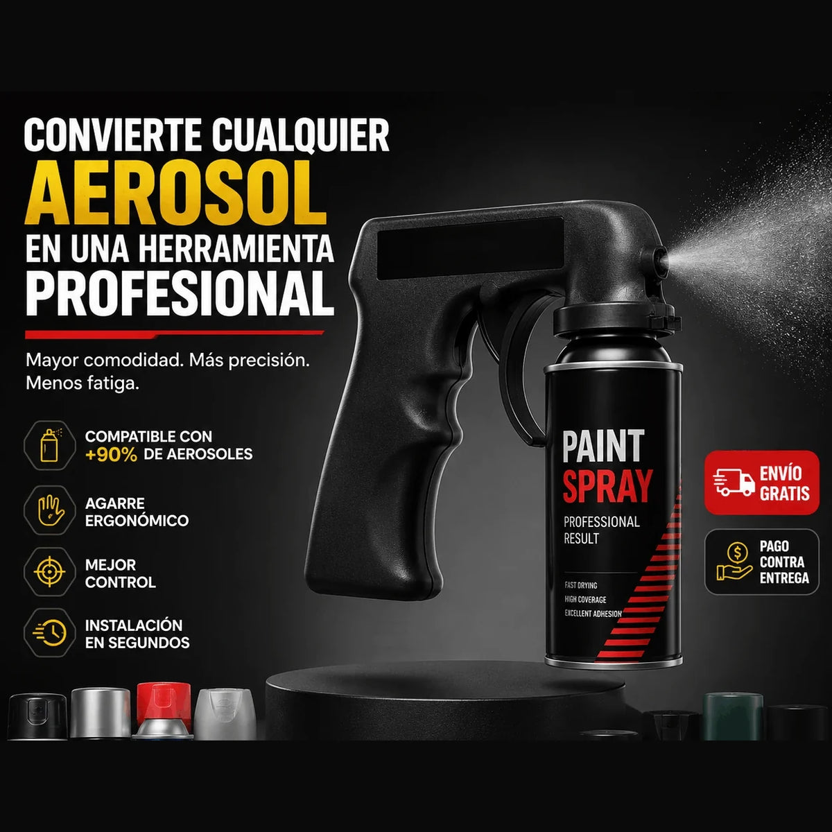 SprayGrip Pro — Mango Ergonómico para Aerosoles