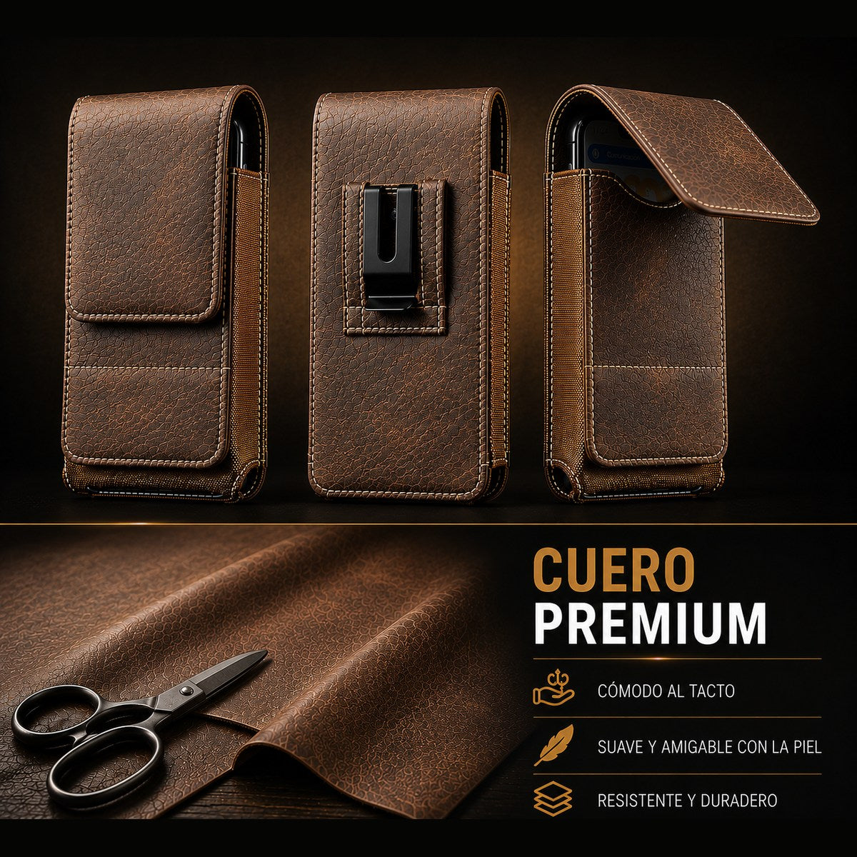 Estuche VANTOR para celular con clip de cinturón