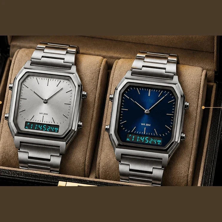 Set Legacy — 2 Relojes SKMEI Originales (Plateado + Azul)